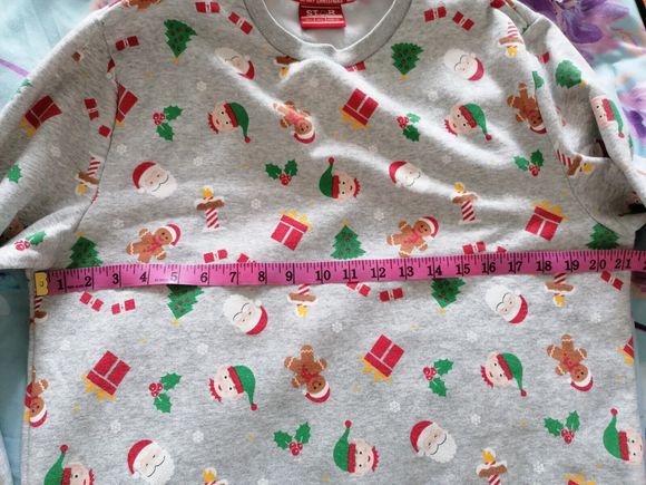 Star Unisex Christmas Sweatshirt L 42 Inch Chest Grey And Multi - Picture 11 of 12